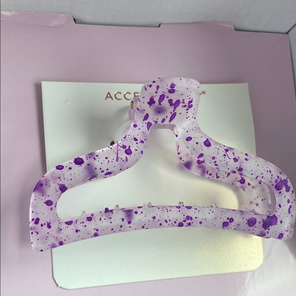 Purple Speckled Hair Clip